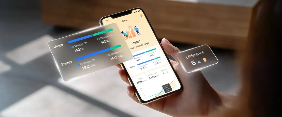 Slimme sturing van je energieverbruik via de app