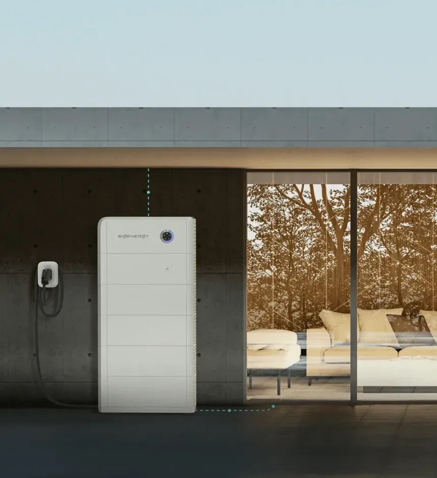 Thuisbatterij en laadpaal in een moderne woning